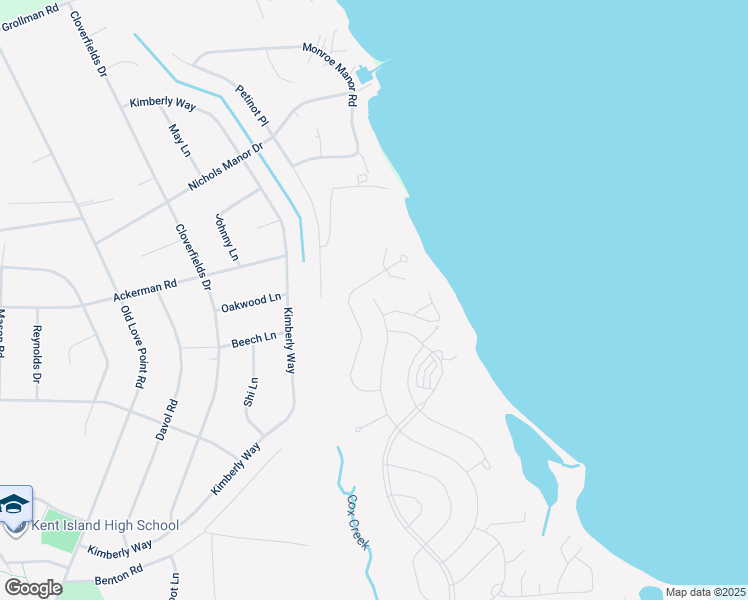 map of restaurants, bars, coffee shops, grocery stores, and more near 630 Warbler Way in Stevensville