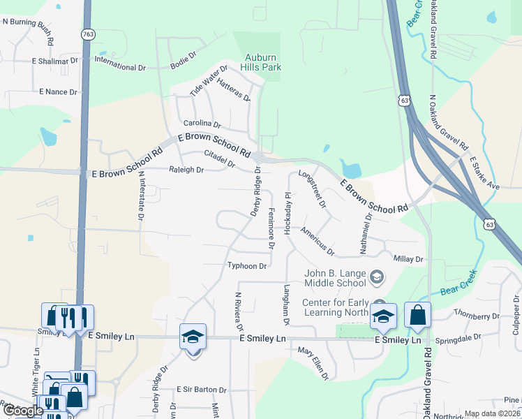 map of restaurants, bars, coffee shops, grocery stores, and more near 4606 Derby Ridge Drive in Columbia