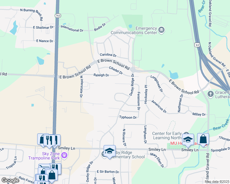 map of restaurants, bars, coffee shops, grocery stores, and more near 1636 High Quest Circle in Columbia