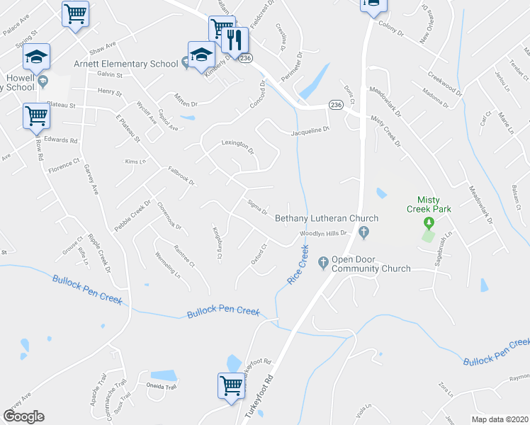 map of restaurants, bars, coffee shops, grocery stores, and more near 3749 Sigma Drive in Erlanger