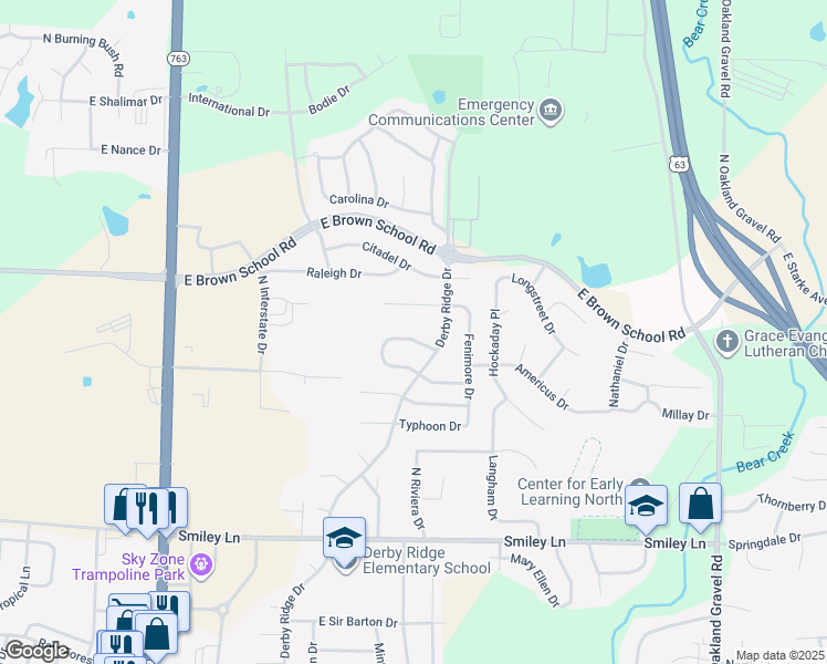 map of restaurants, bars, coffee shops, grocery stores, and more near 1609-1611 High Quest Drive in Columbia