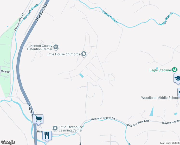 map of restaurants, bars, coffee shops, grocery stores, and more near 5420 Rockwood Drive in Covington