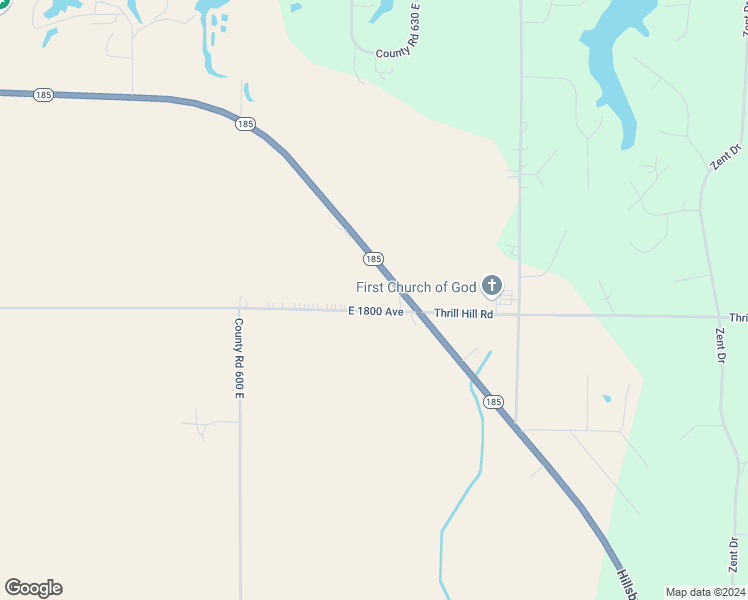 map of restaurants, bars, coffee shops, grocery stores, and more near 493-1 RR 3 in Vandalia