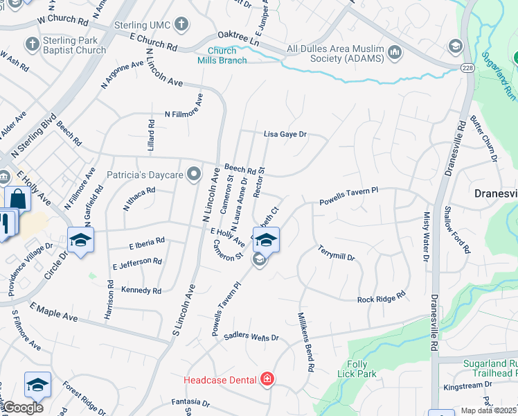 map of restaurants, bars, coffee shops, grocery stores, and more near 106 Rector Street in Sterling