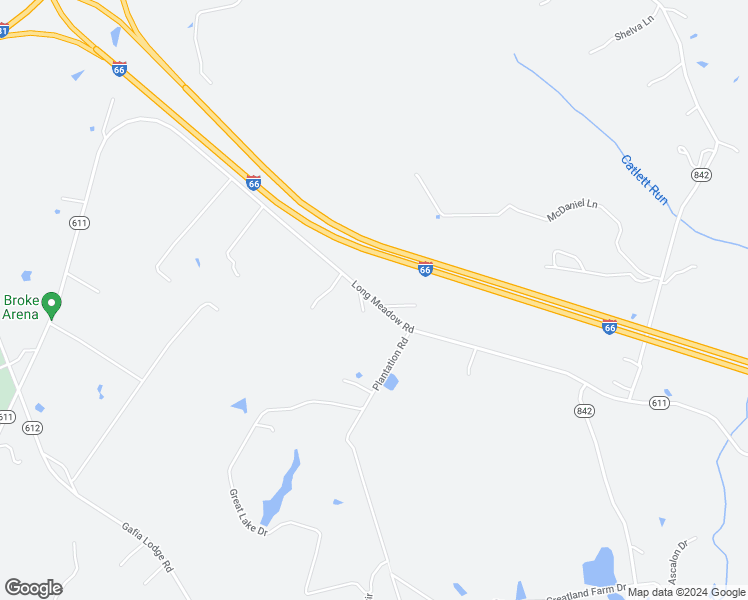 map of restaurants, bars, coffee shops, grocery stores, and more near Long Meadow Road in Warren County