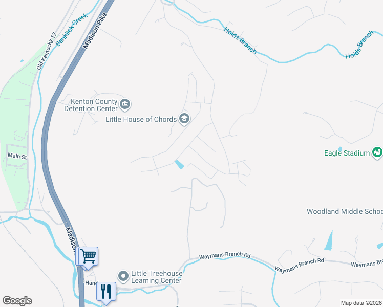 map of restaurants, bars, coffee shops, grocery stores, and more near 5420 Rockwood Drive in Covington