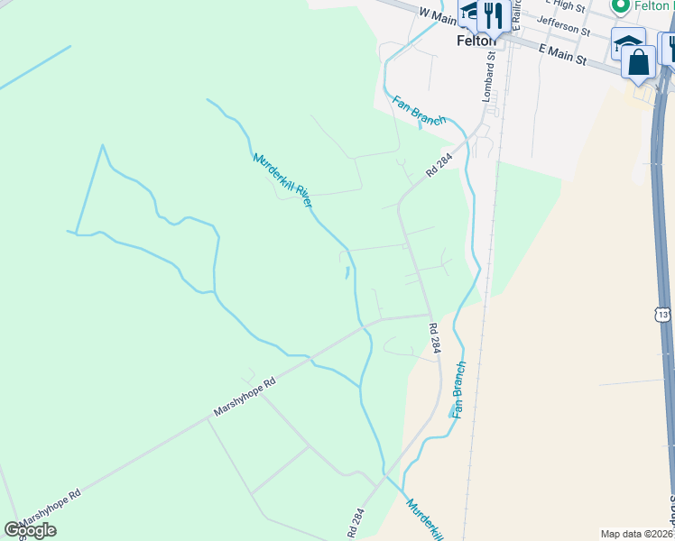 map of restaurants, bars, coffee shops, grocery stores, and more near 5259 Little Mastens Corner Road in Felton