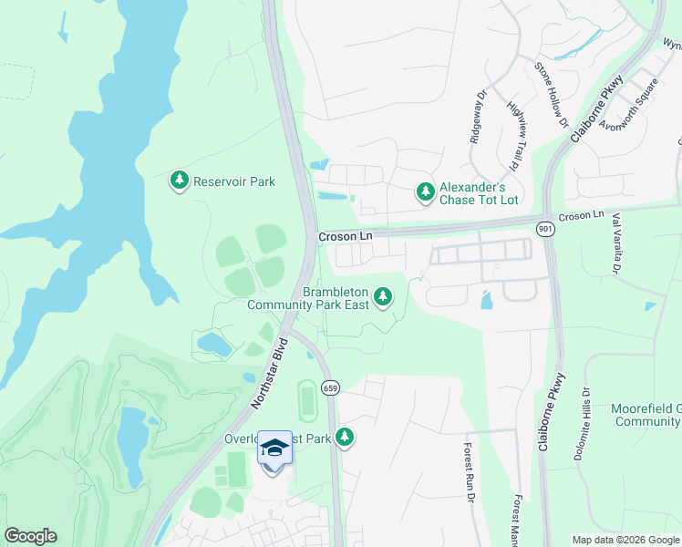 map of restaurants, bars, coffee shops, grocery stores, and more near 42623 Oak Park Square in Ashburn