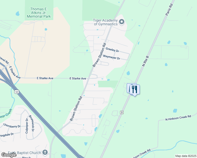 map of restaurants, bars, coffee shops, grocery stores, and more near 3410 Bonny Linn Drive in Columbia