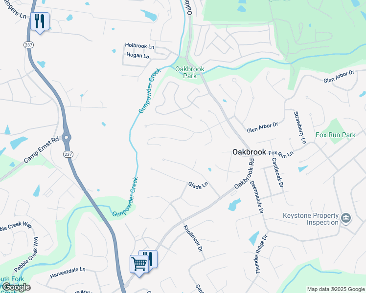 map of restaurants, bars, coffee shops, grocery stores, and more near 6830 Vantage Court in Florence