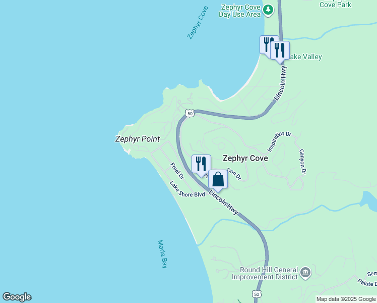 map of restaurants, bars, coffee shops, grocery stores, and more near 215 South Martin Drive in Glenbrook