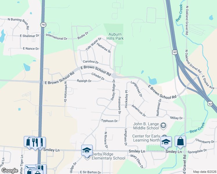map of restaurants, bars, coffee shops, grocery stores, and more near 1637 Bold Ruler Court in Columbia