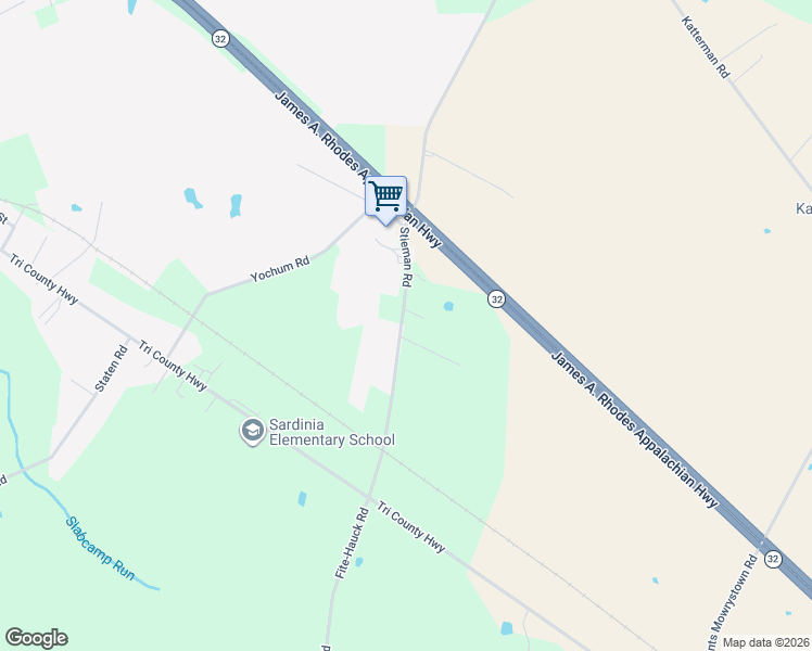 map of restaurants, bars, coffee shops, grocery stores, and more near 13176 Stieman Road in Sardinia