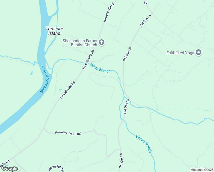 map of restaurants, bars, coffee shops, grocery stores, and more near Thompson Mill Road in Front Royal