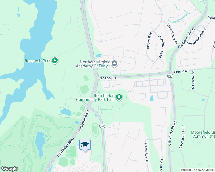 map of restaurants, bars, coffee shops, grocery stores, and more near 42628 Oak Park Square in Ashburn