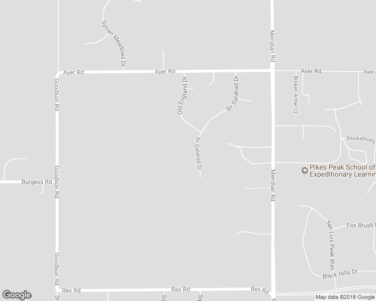 map of restaurants, bars, coffee shops, grocery stores, and more near 11670 Sir Galahad Drive in Colorado Springs