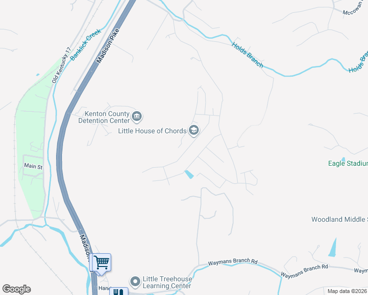 map of restaurants, bars, coffee shops, grocery stores, and more near 2251 Piazza RDG in Covington