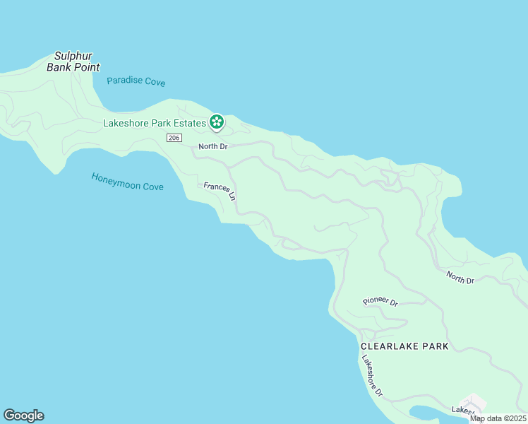 map of restaurants, bars, coffee shops, grocery stores, and more near 10670 Lakeshore Drive in Clearlake