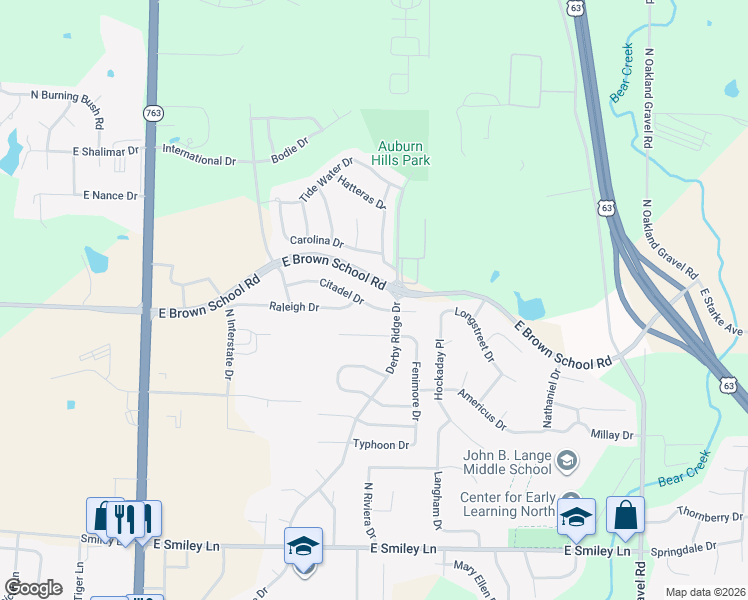 map of restaurants, bars, coffee shops, grocery stores, and more near 1613 Citadel Drive in Columbia