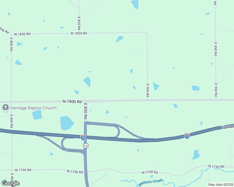 map of restaurants, bars, coffee shops, grocery stores, and more near 6800 Lakeview Road in Lawrence