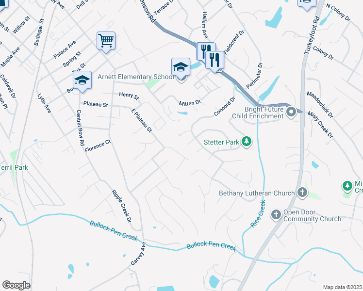 map of restaurants, bars, coffee shops, grocery stores, and more near 12 Lexington Dr in Erlanger