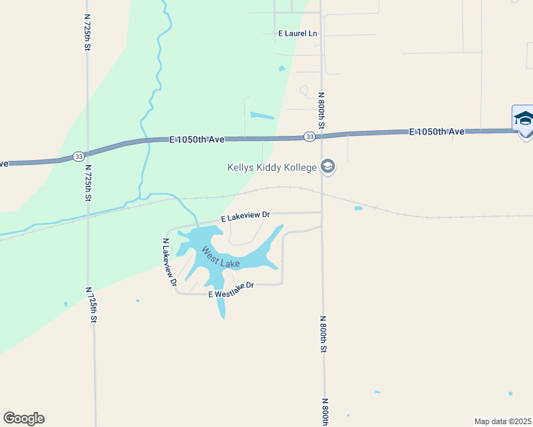 map of restaurants, bars, coffee shops, grocery stores, and more near 7854 East Lakeview Drive in Robinson