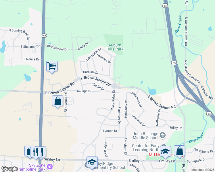 map of restaurants, bars, coffee shops, grocery stores, and more near in Columbia
