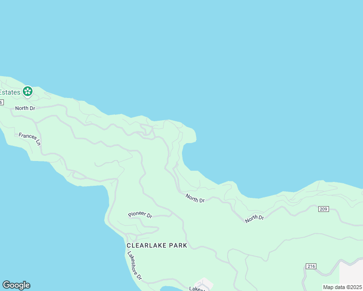 map of restaurants, bars, coffee shops, grocery stores, and more near 11204 North Drive in Clearlake