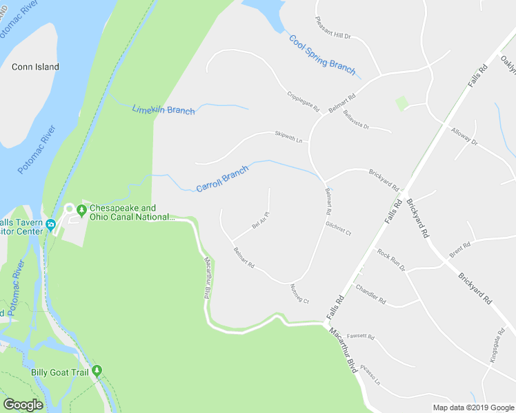 map of restaurants, bars, coffee shops, grocery stores, and more near 8900 Bel Air Place in Rockville