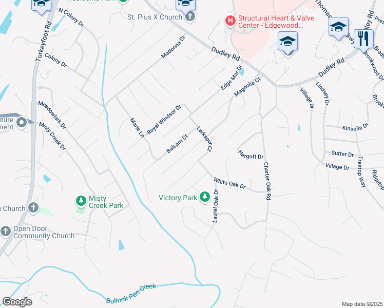 map of restaurants, bars, coffee shops, grocery stores, and more near 3069 Magnolia Court in Edgewood