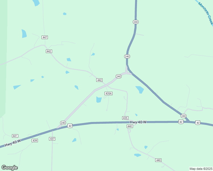 map of restaurants, bars, coffee shops, grocery stores, and more near 100 County Road 435 in New Franklin