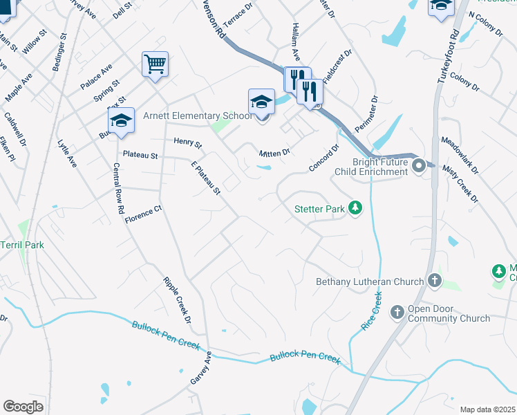 map of restaurants, bars, coffee shops, grocery stores, and more near 12 Lexington Drive in Erlanger