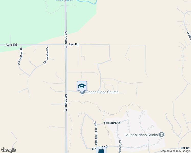 map of restaurants, bars, coffee shops, grocery stores, and more near 12284 Antlers Ridge Drive in Peyton
