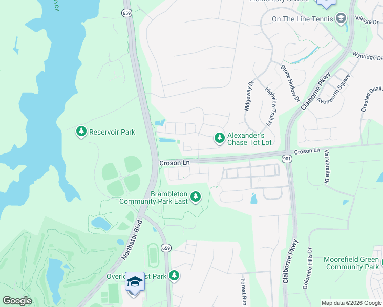 map of restaurants, bars, coffee shops, grocery stores, and more near 42657 Macauley Place in Ashburn