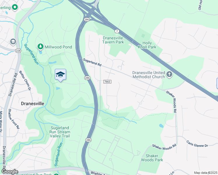map of restaurants, bars, coffee shops, grocery stores, and more near 1163 Silver Beech Road in Herndon