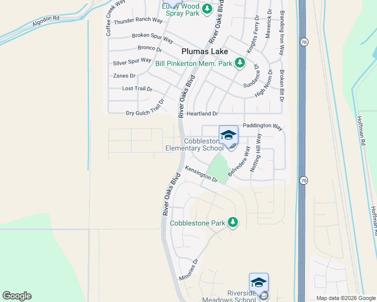 map of restaurants, bars, coffee shops, grocery stores, and more near 1248 Hastings Court in Plumas Lake