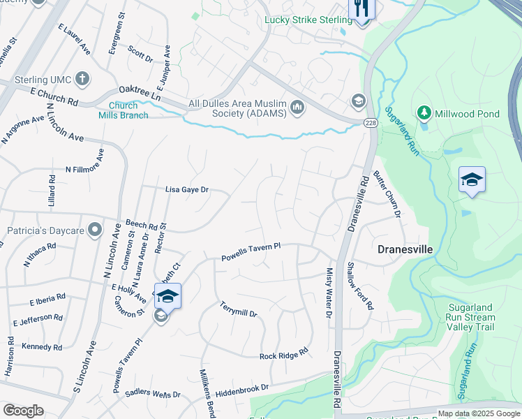 map of restaurants, bars, coffee shops, grocery stores, and more near 1291 Mason Mill Court in Herndon