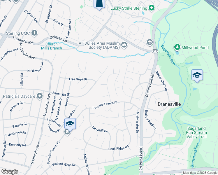 map of restaurants, bars, coffee shops, grocery stores, and more near 1291 Mason Mill Court in Herndon