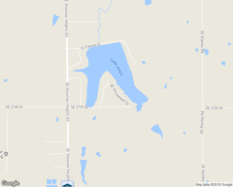 map of restaurants, bars, coffee shops, grocery stores, and more near 3669 Southeast Arrowhead Drive in Tecumseh