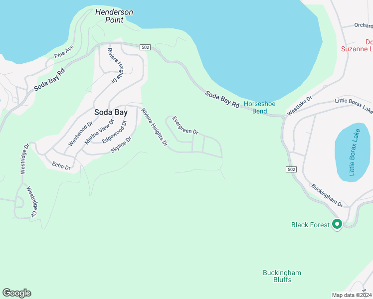map of restaurants, bars, coffee shops, grocery stores, and more near 3092 Riviera Heights Drive in Kelseyville