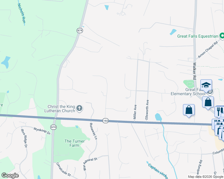 map of restaurants, bars, coffee shops, grocery stores, and more near 721 Gouldman Lane in Great Falls