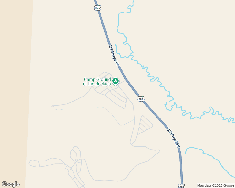 map of restaurants, bars, coffee shops, grocery stores, and more near Narrow Gauge Road in Buena Vista