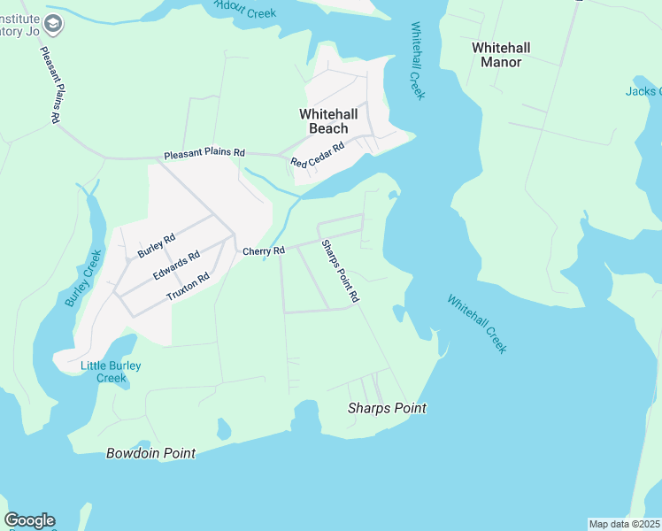 map of restaurants, bars, coffee shops, grocery stores, and more near 1472 Sharps Point Road in Annapolis
