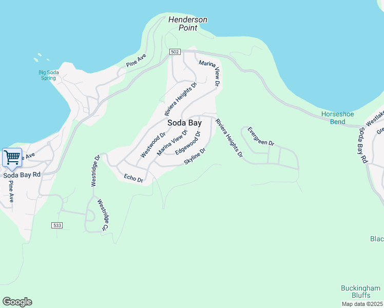 map of restaurants, bars, coffee shops, grocery stores, and more near 3139 Skyline Drive in Kelseyville