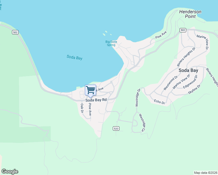 map of restaurants, bars, coffee shops, grocery stores, and more near 6589 Hohape Avenue in Kelseyville
