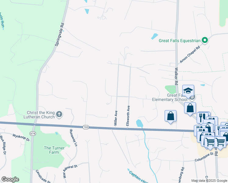 map of restaurants, bars, coffee shops, grocery stores, and more near 728 Miller Avenue in Great Falls