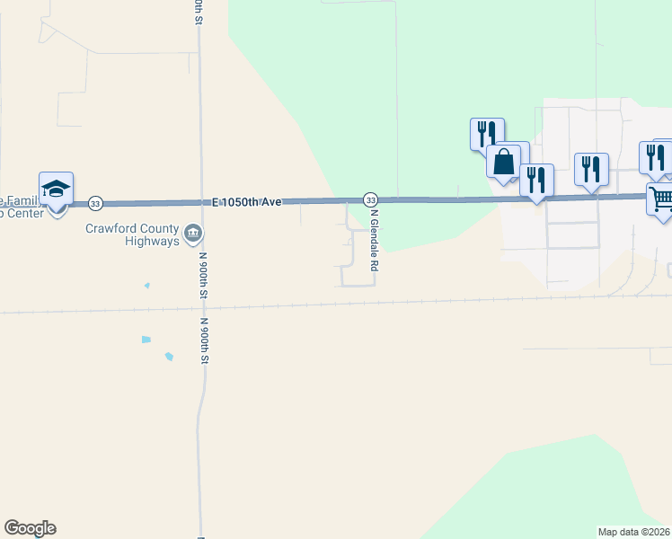 map of restaurants, bars, coffee shops, grocery stores, and more near 9301 East Sacramento Drive in Robinson