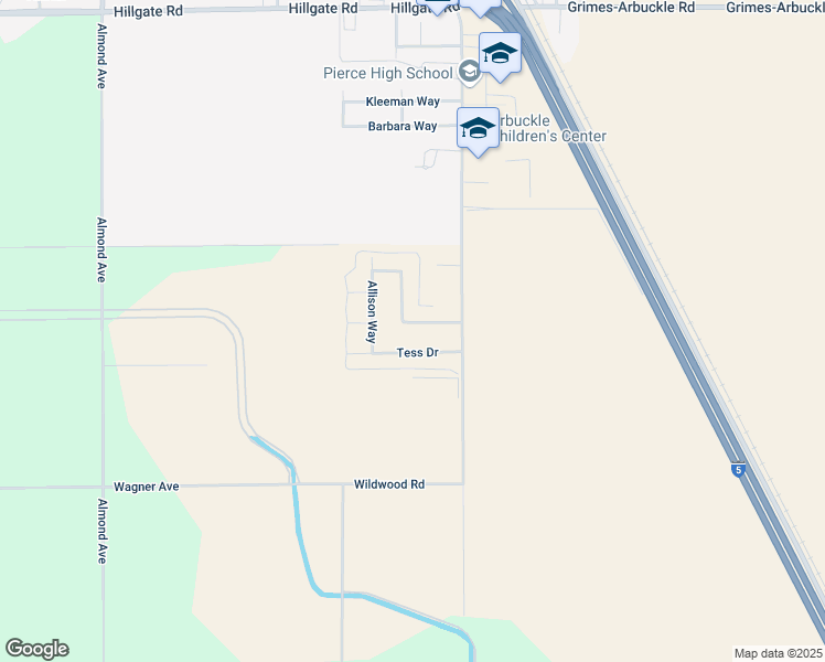 map of restaurants, bars, coffee shops, grocery stores, and more near 1107 Hailey Drive in Arbuckle