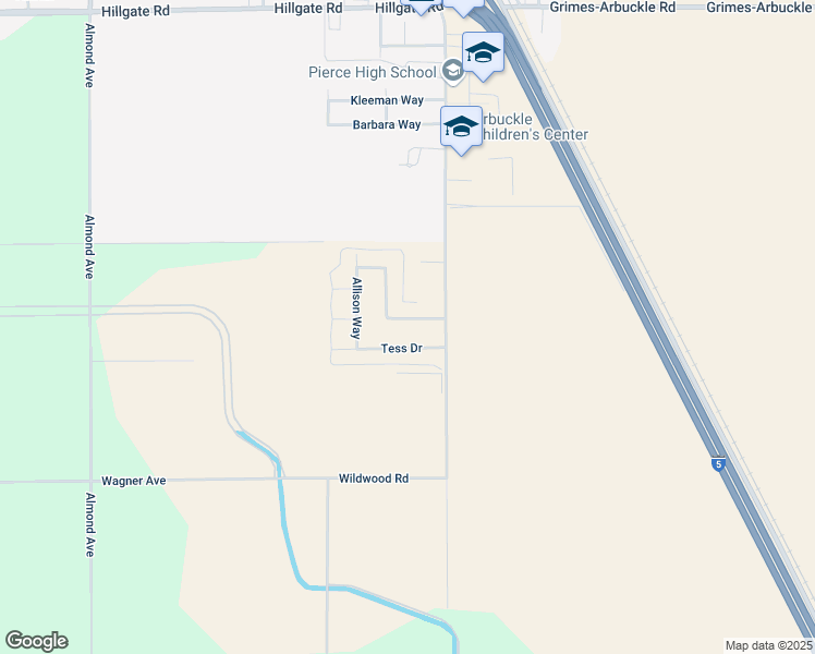map of restaurants, bars, coffee shops, grocery stores, and more near 1107 Hailey Drive in Arbuckle