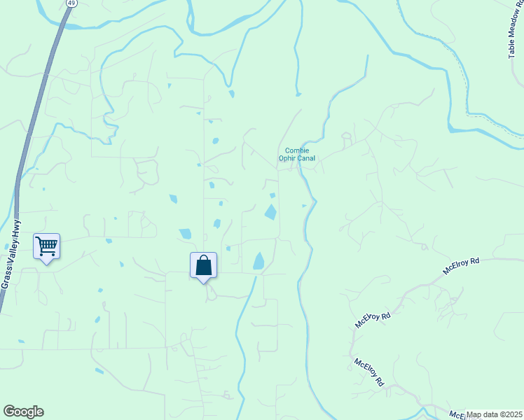 map of restaurants, bars, coffee shops, grocery stores, and more near 13535 Lake Valley Drive in Auburn